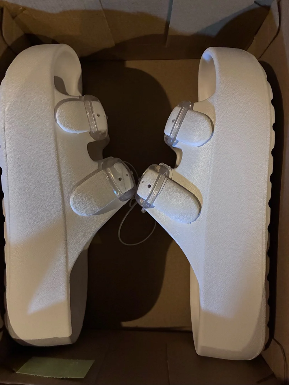 Falda Kids' EVA Double Strap Platform Slides SZ 4 girls
